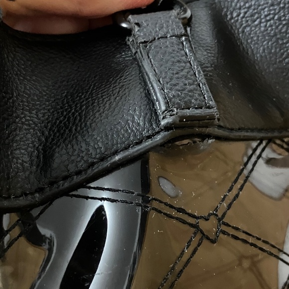 Large Betsey Johnson Clear Tote Bag Black/Multi - Picture 12 of 13